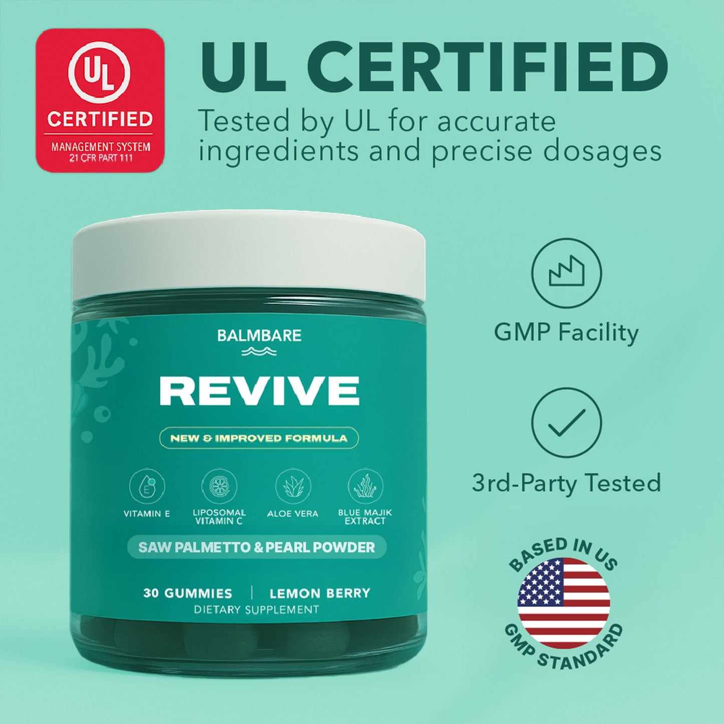 Balmbare Hair Revive Gummies for GLP-1 Weight Loss Hair Support