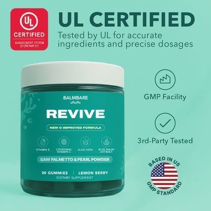 Balmbare Hair Revive Gummies for GLP-1 Weight Loss Hair Support